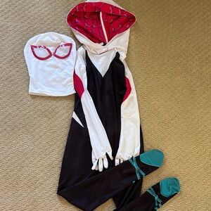 Spider Gwen Costume with Hood and Mask